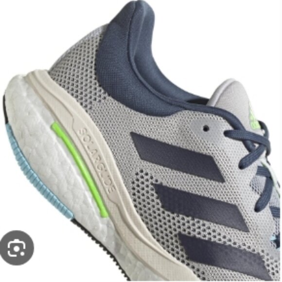 adidas SolarGlide 5 Blue/ White Pulse Lime Men's SIZE 6.5NWT🆕⌚📦🏃💨🚚 - Picture 2 of 16